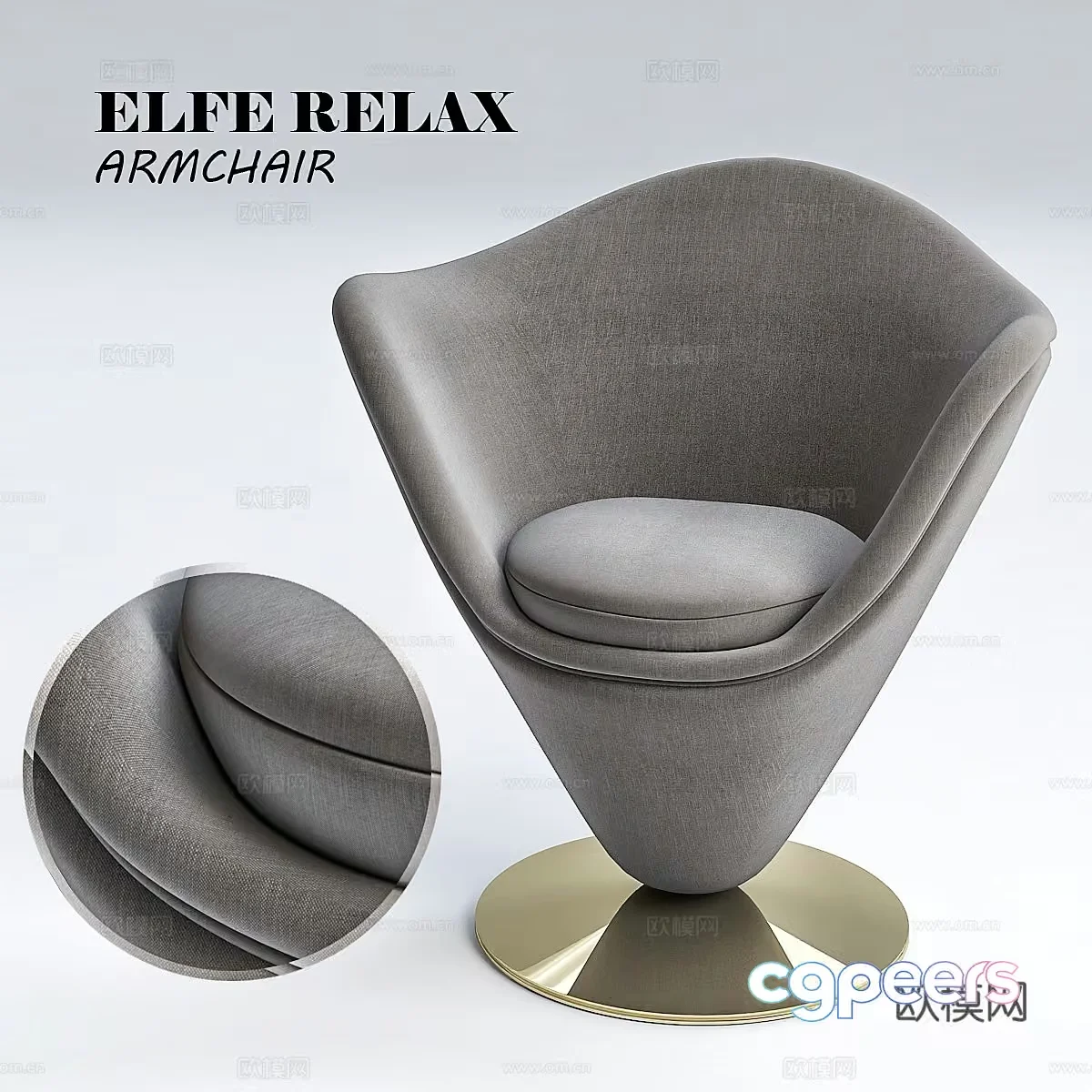 Modern Grey Chair 3D Model – 20036 – VRAY Render