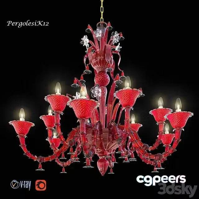 3ds Max Free – chandelier Formia PergolesiK12