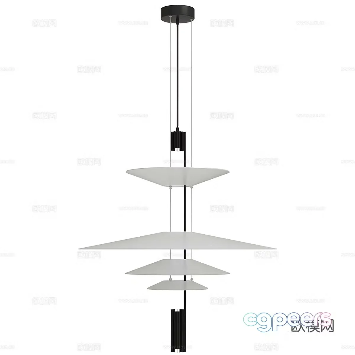 Modern minimalist chandelier dining room chandelier living room chandelier 3d model