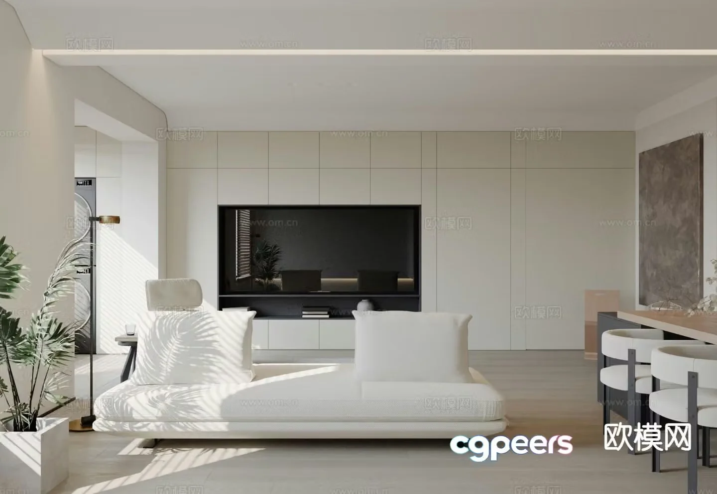 Modern living room 3d model