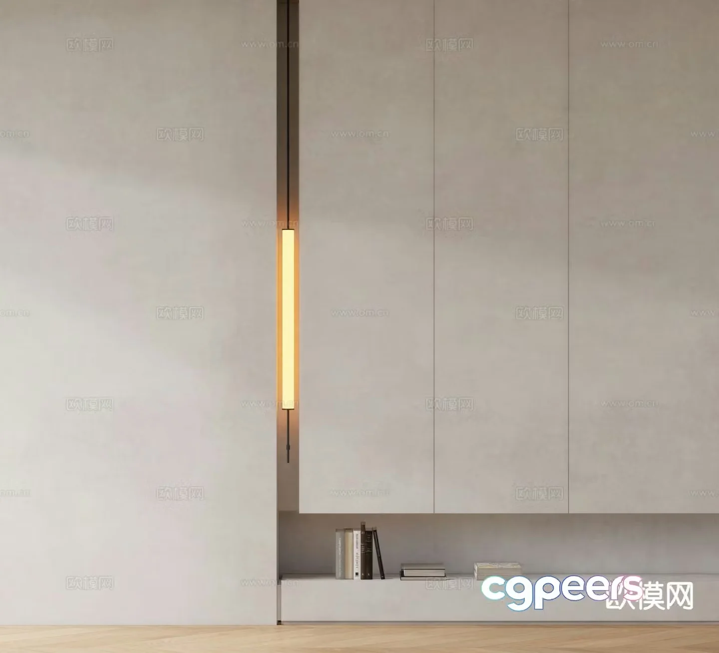 Modern wall light shaped wall light recessed wall light 3d model