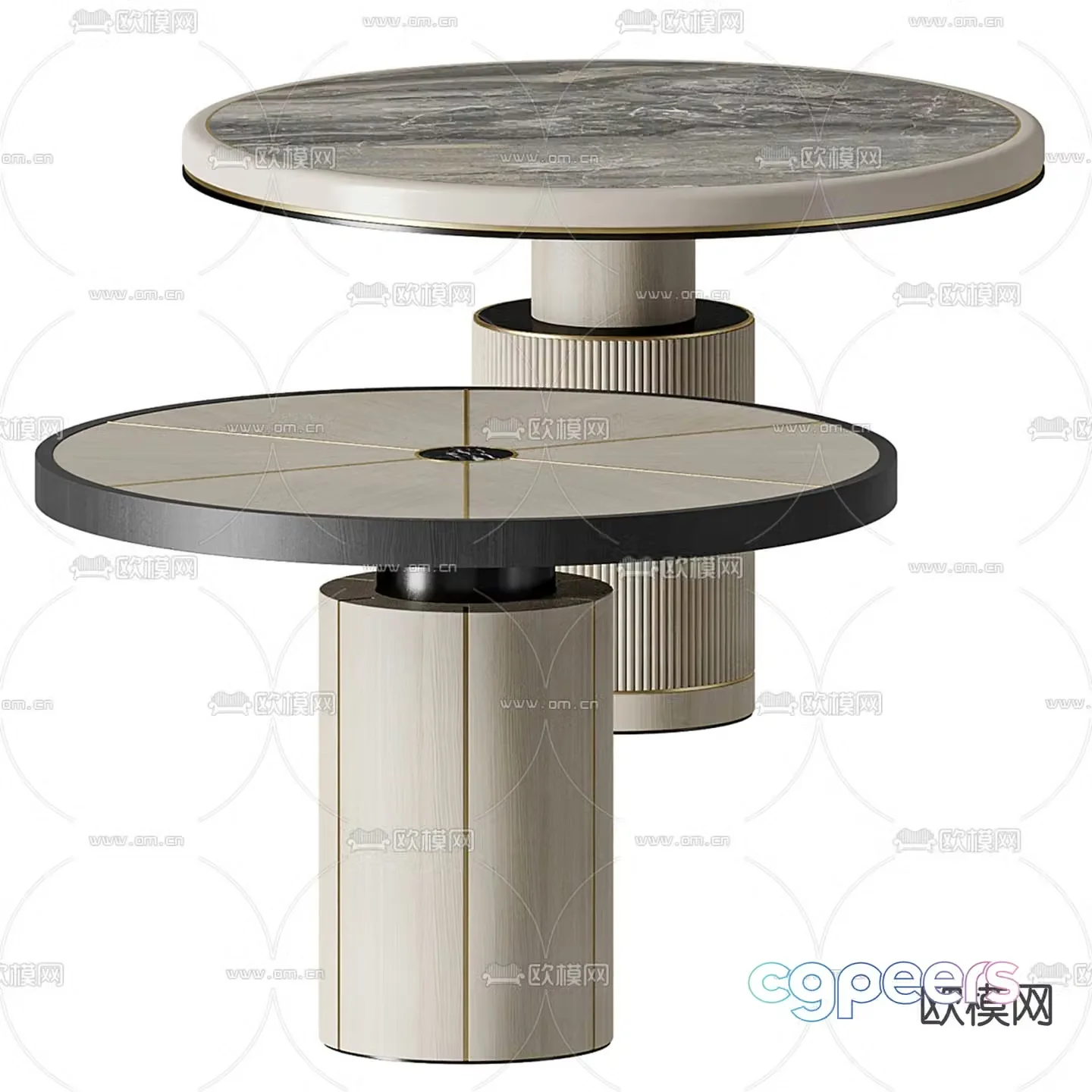 Frato round table dining table 3d model