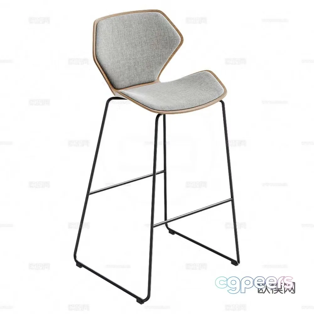 Modern minimalist bar chair 3d model