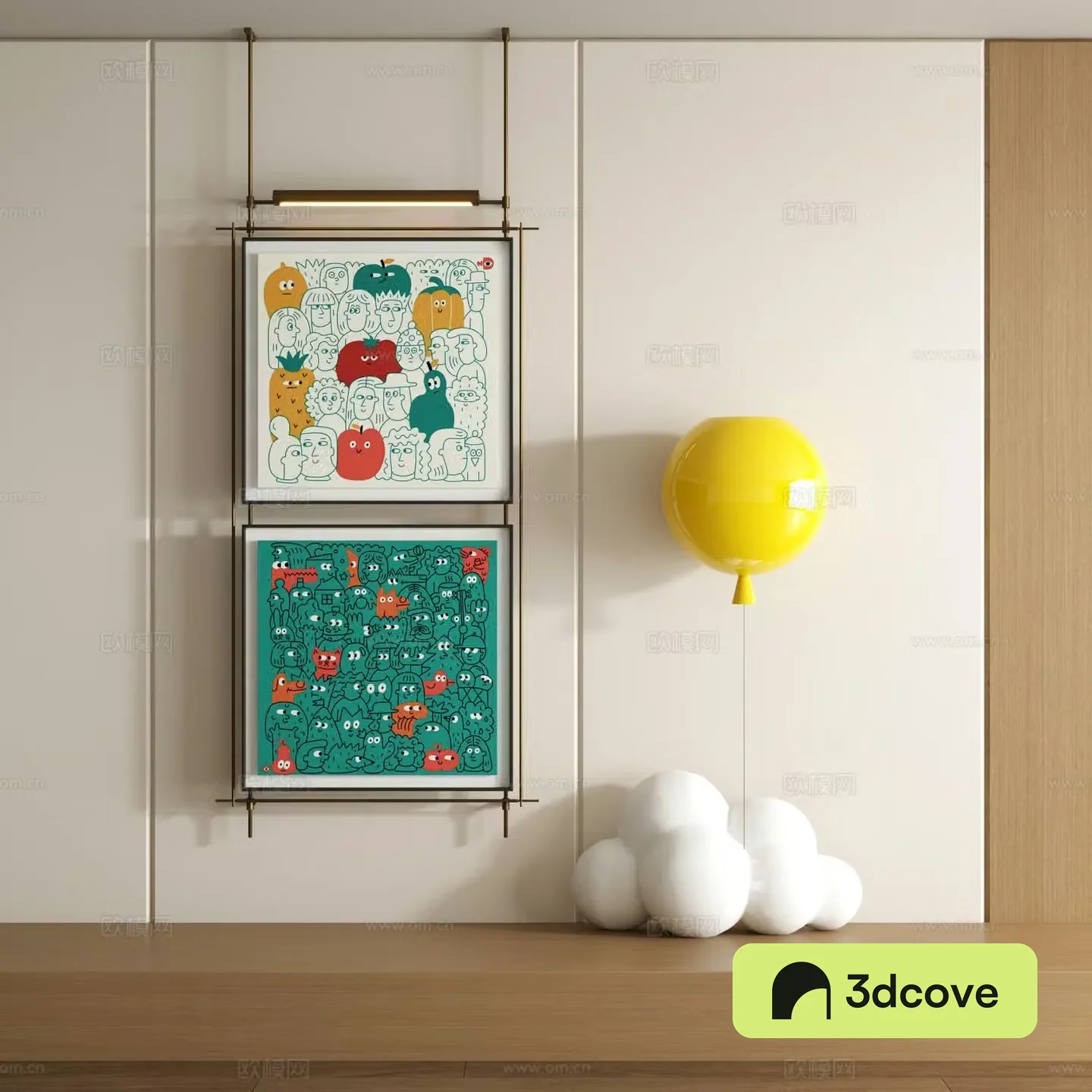Modern graffiti decorative painting