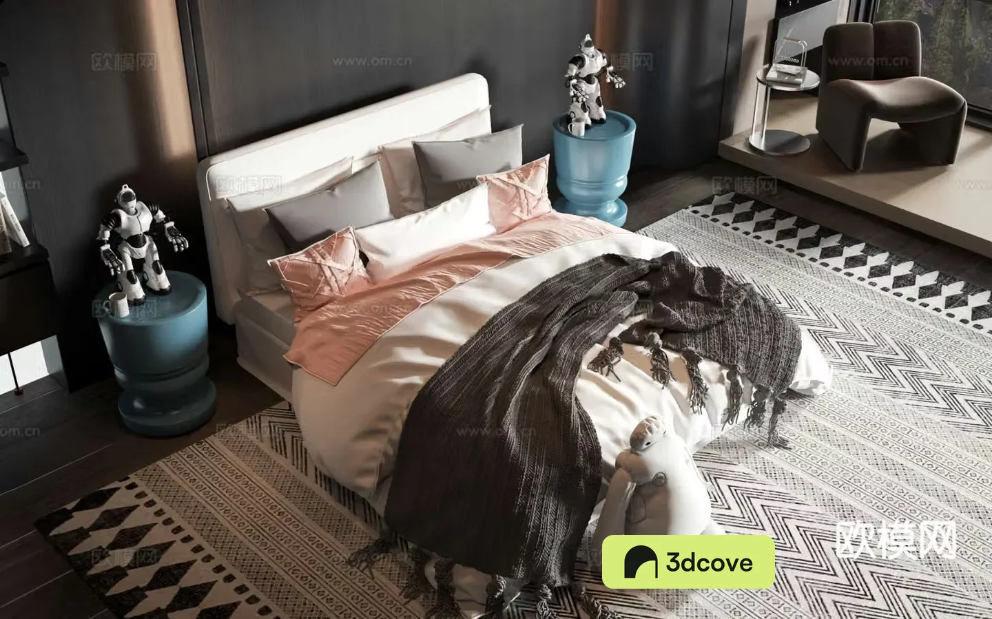 Modern double bed