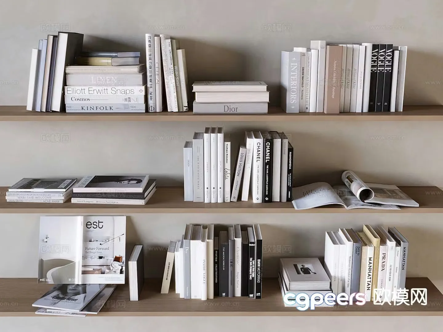 books books stacks 3d model