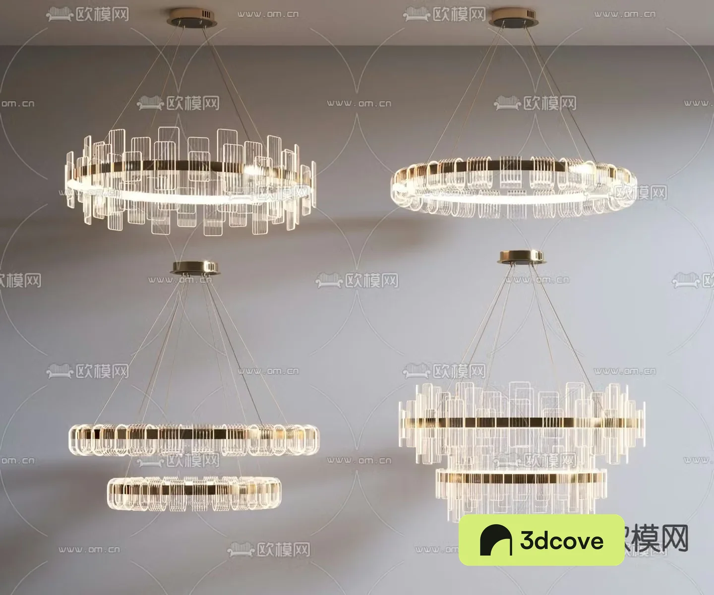 Light luxury chandelier ring chandelier