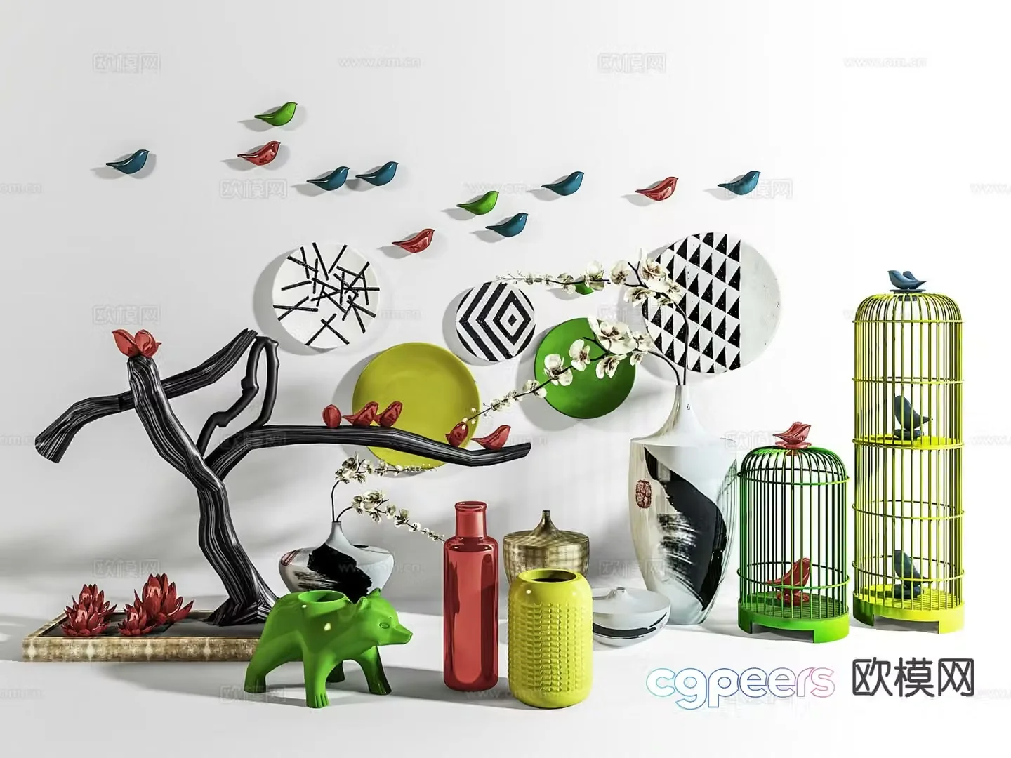 New Chinese style ornaments art ornaments 3D model