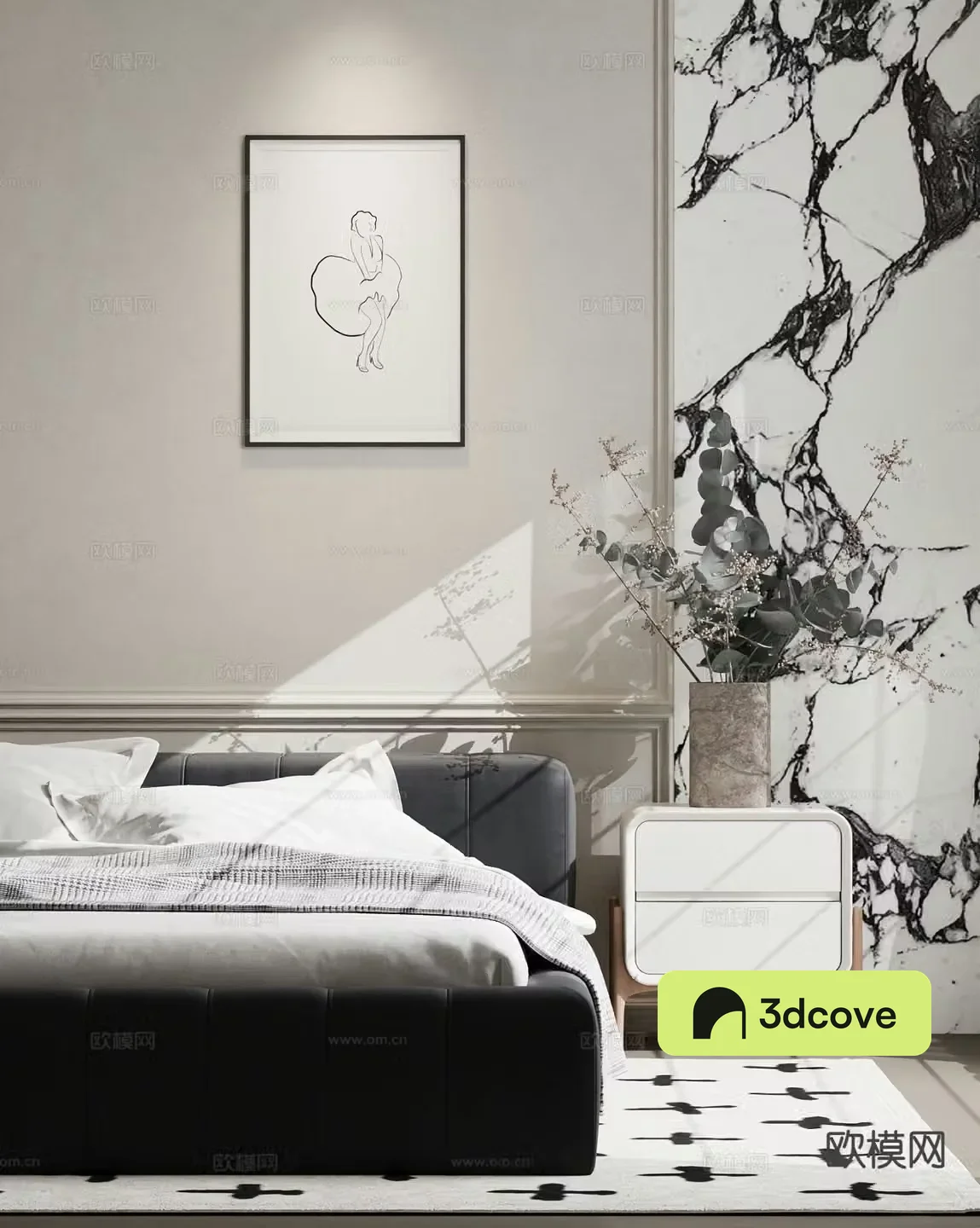 Modern double bed