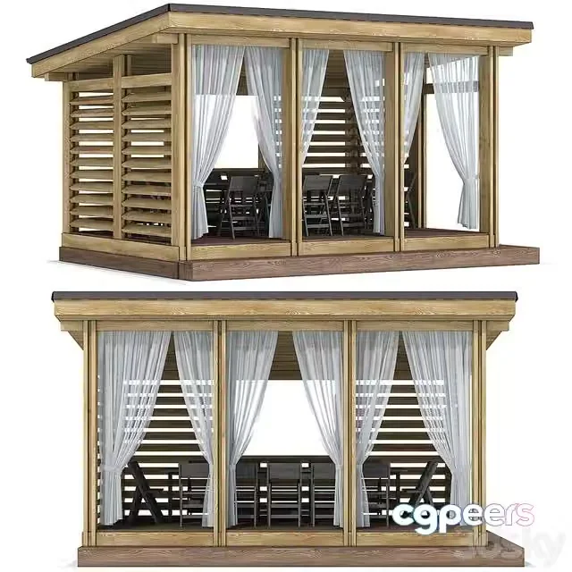 3ds Max Free – Arbor terrace veranda gazebo canopy