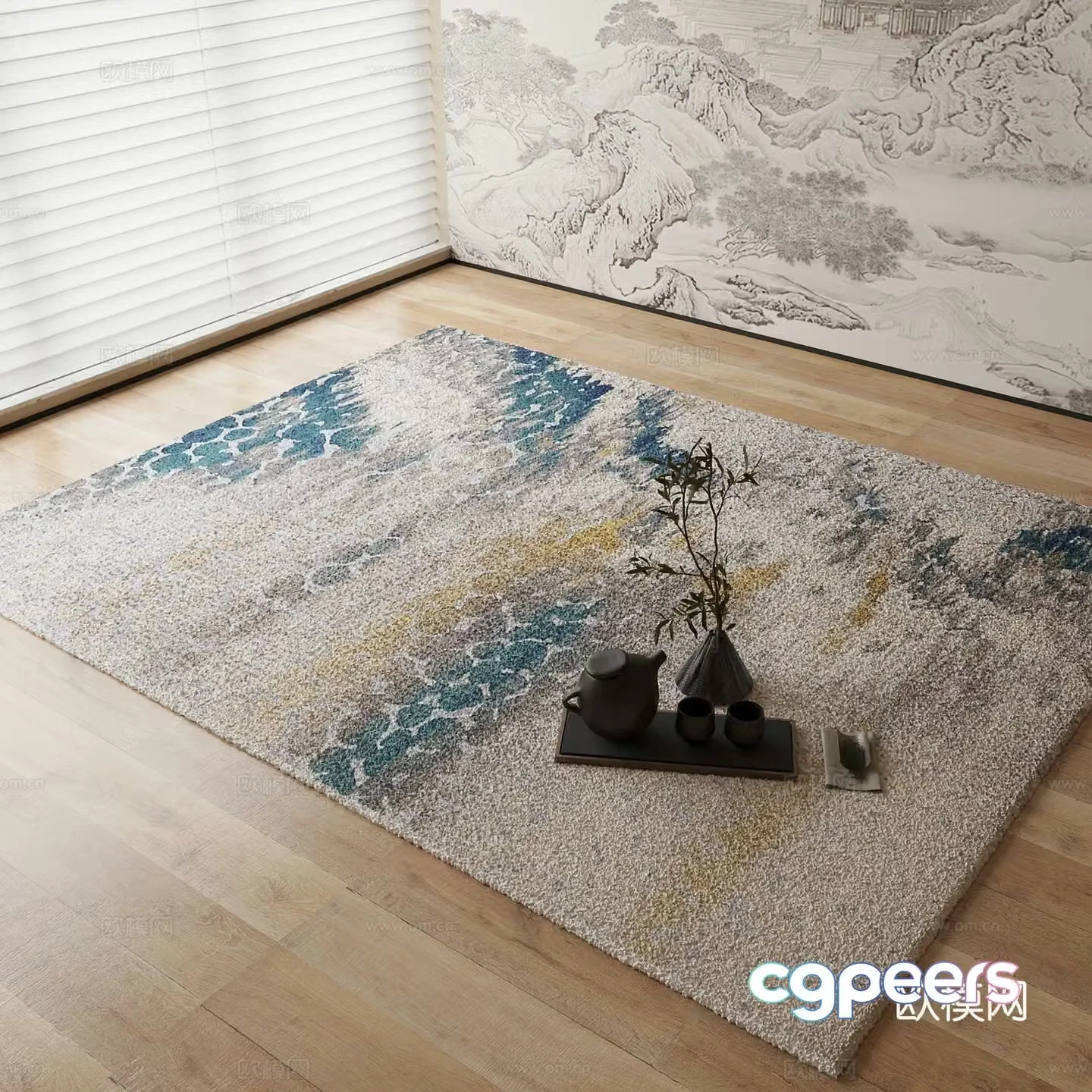 New Chinese carpet 3D model