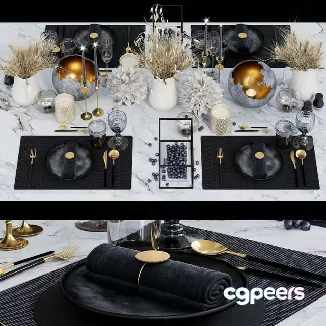 3ds Max Free – Luxury table setting