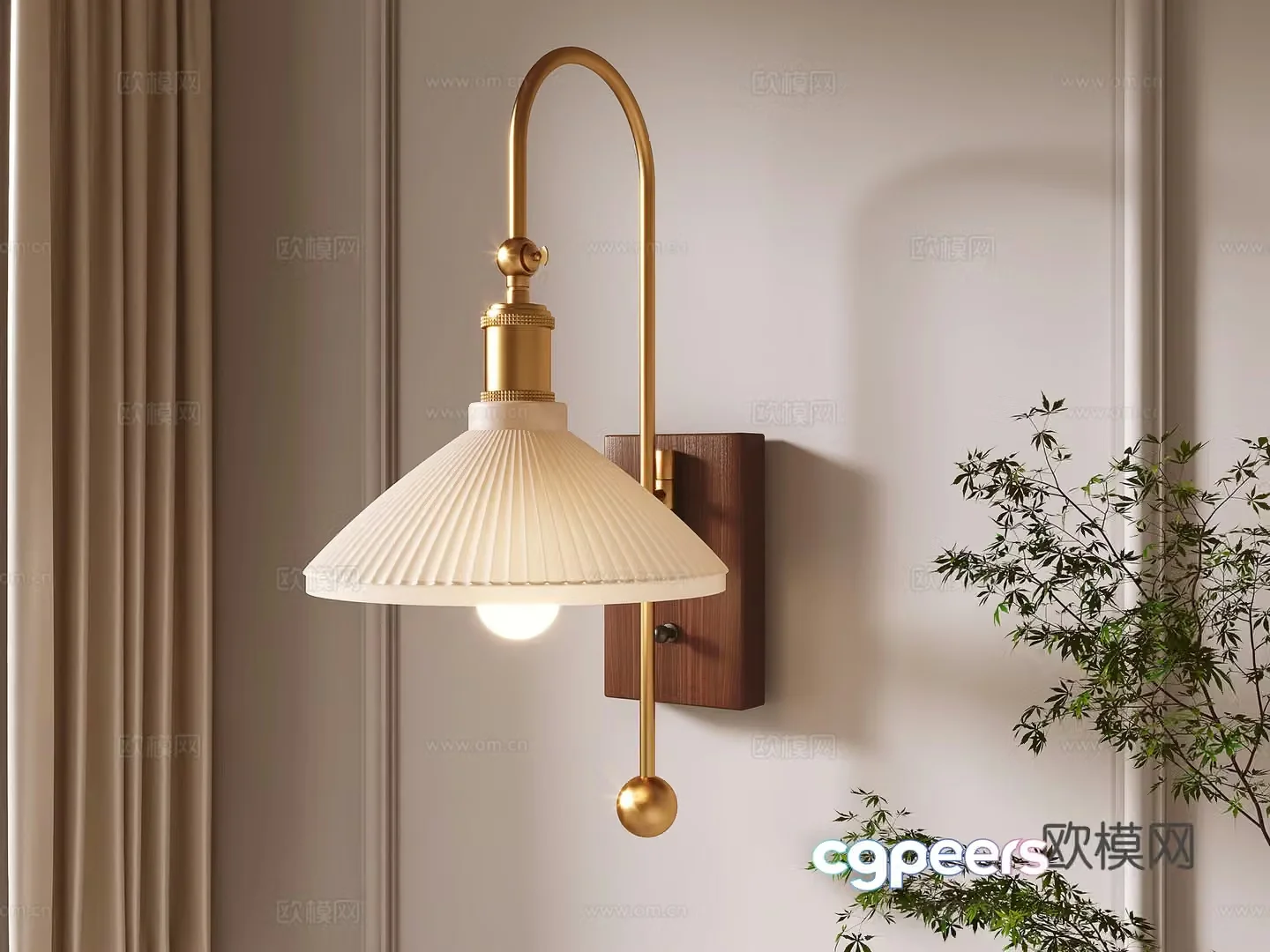 Wasabi wind wall light 3d model