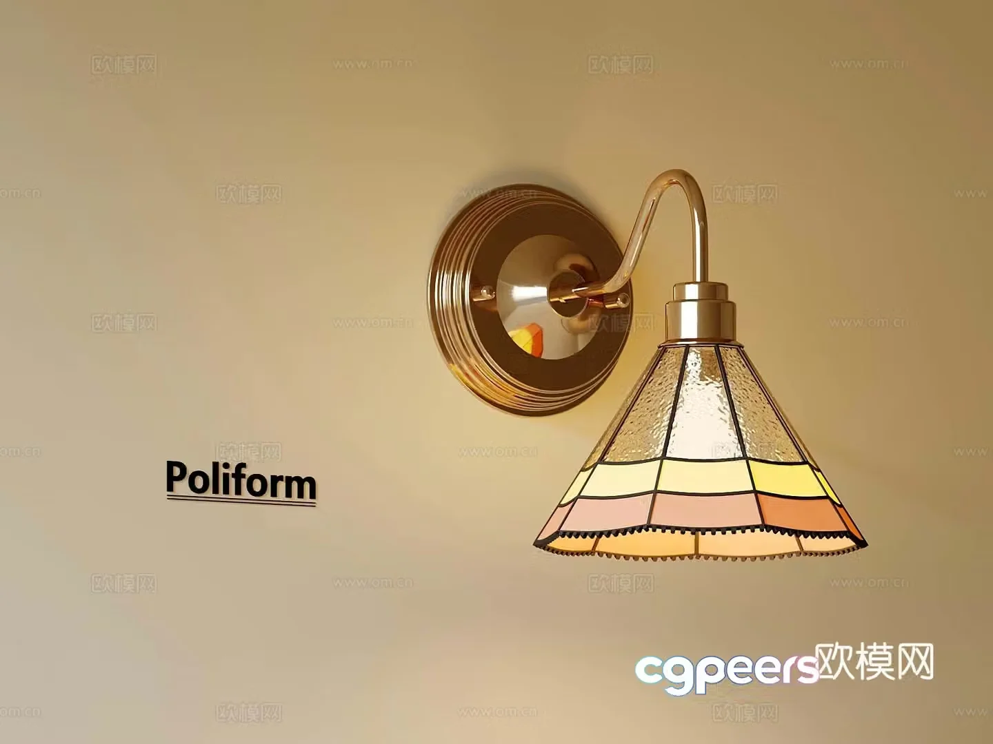 16 French wall lamp decorative lamp 3d model