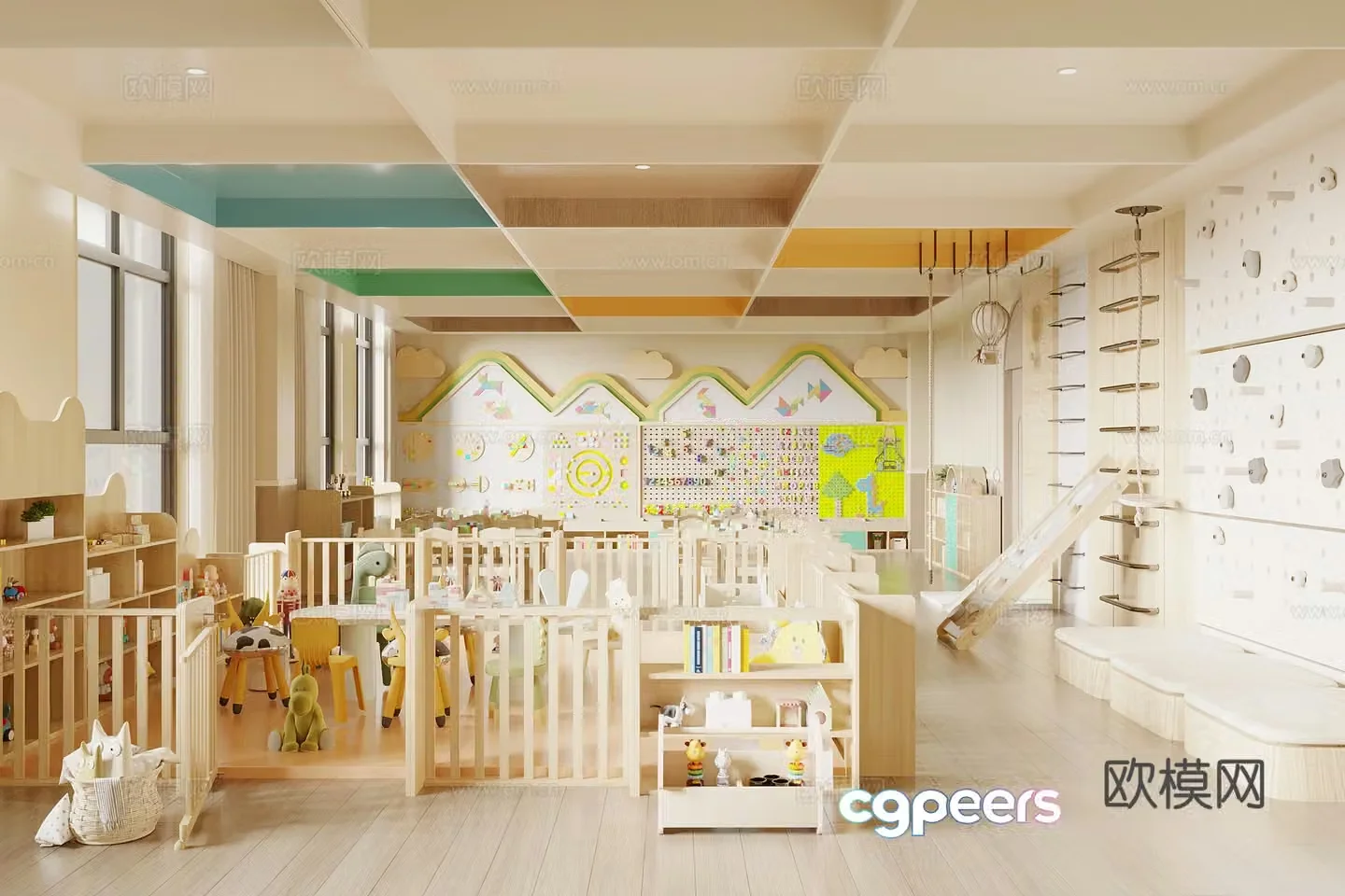 Modern children’s entertainment area 3D model