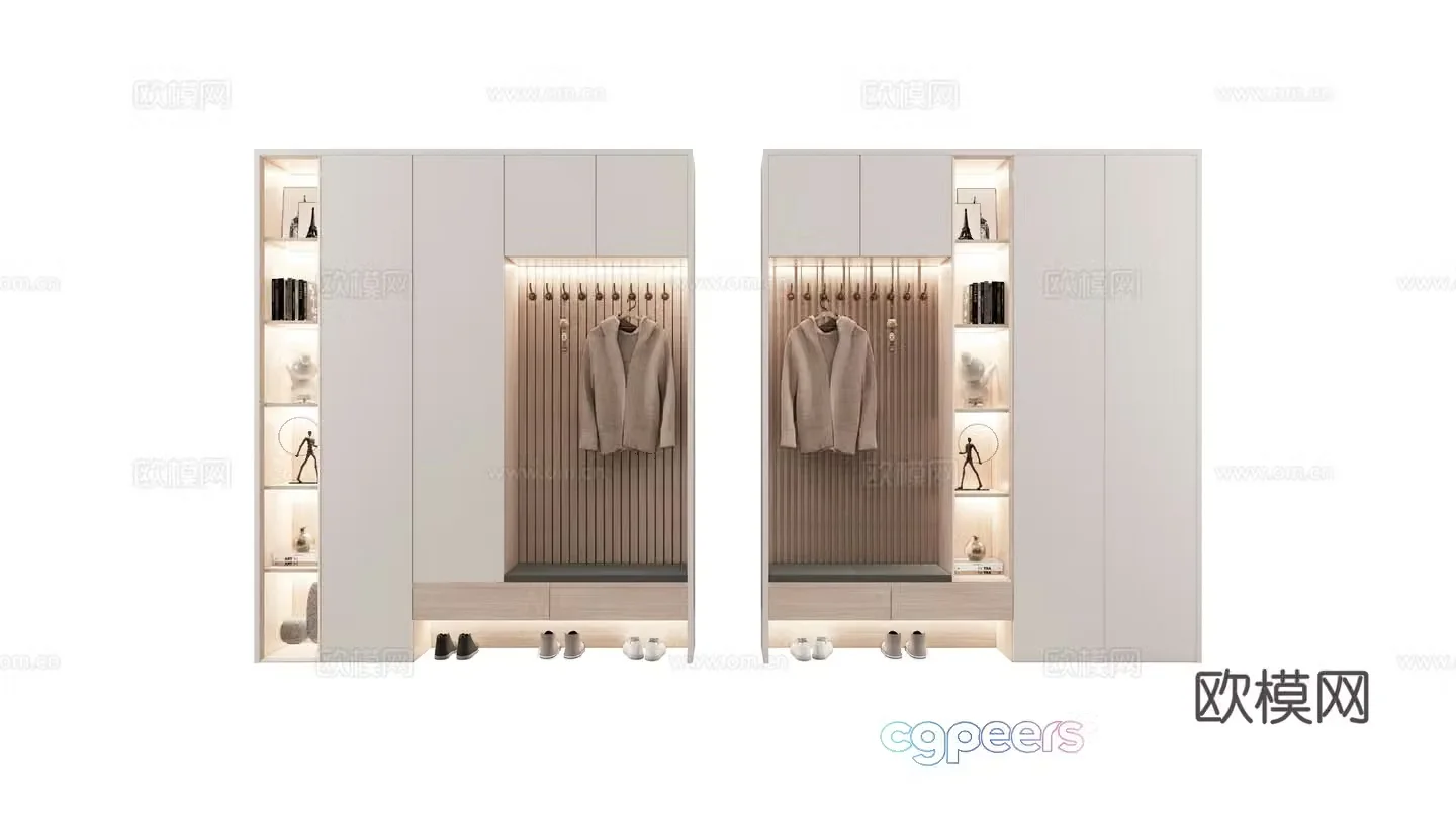 Entry shoe cabinet Entrance shoe cabinet 3D model