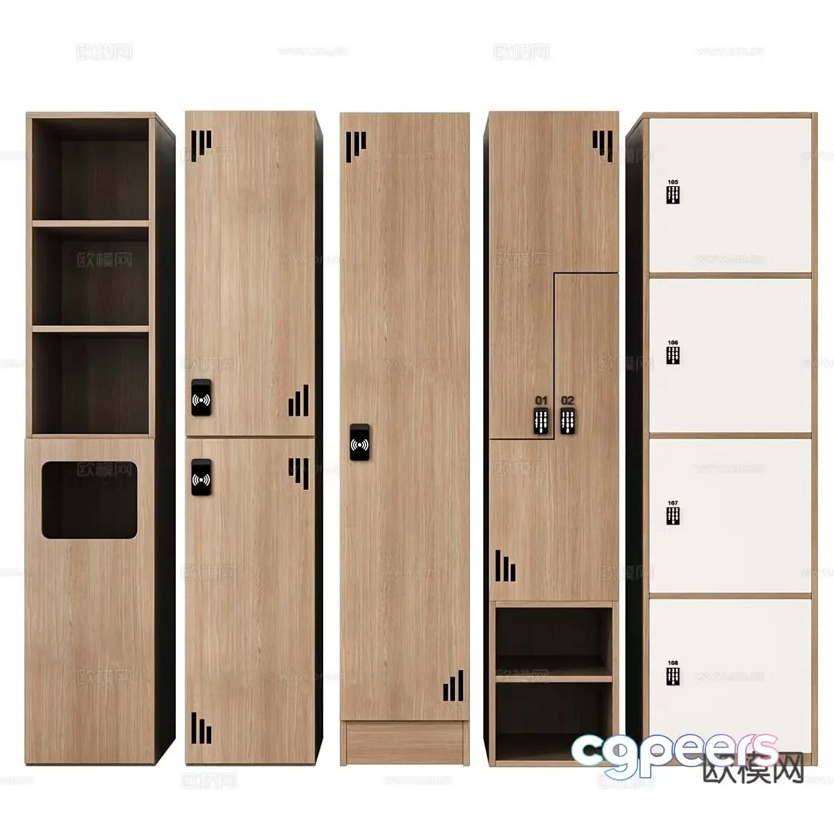 locker locker file cabinet 3d model