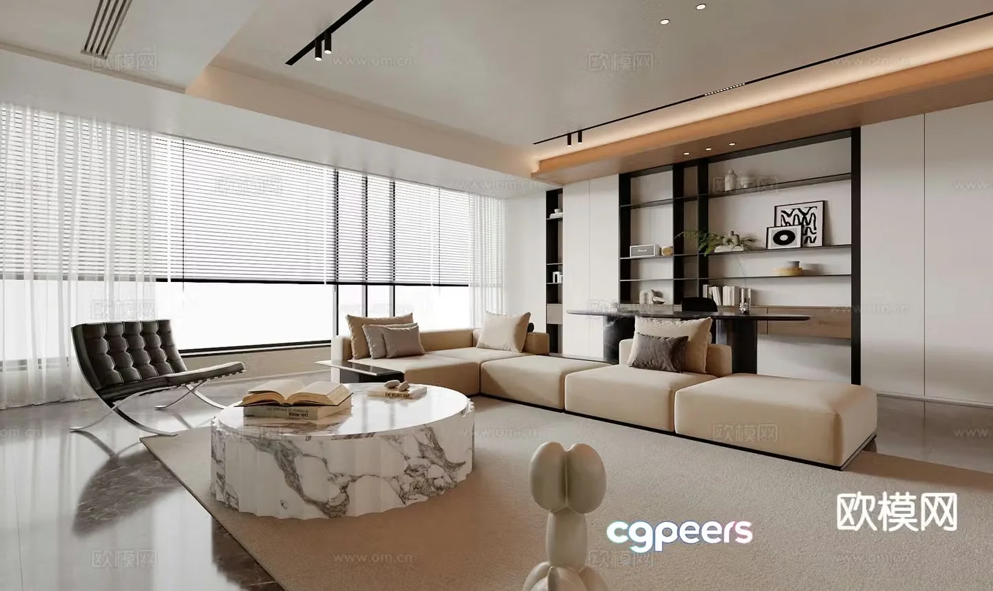 Modern living room 3d model
