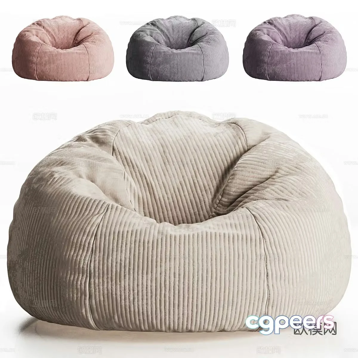 Simple single sofa lazy sofa fabric sofa small sofa fabric single chair fabric soft 3D model