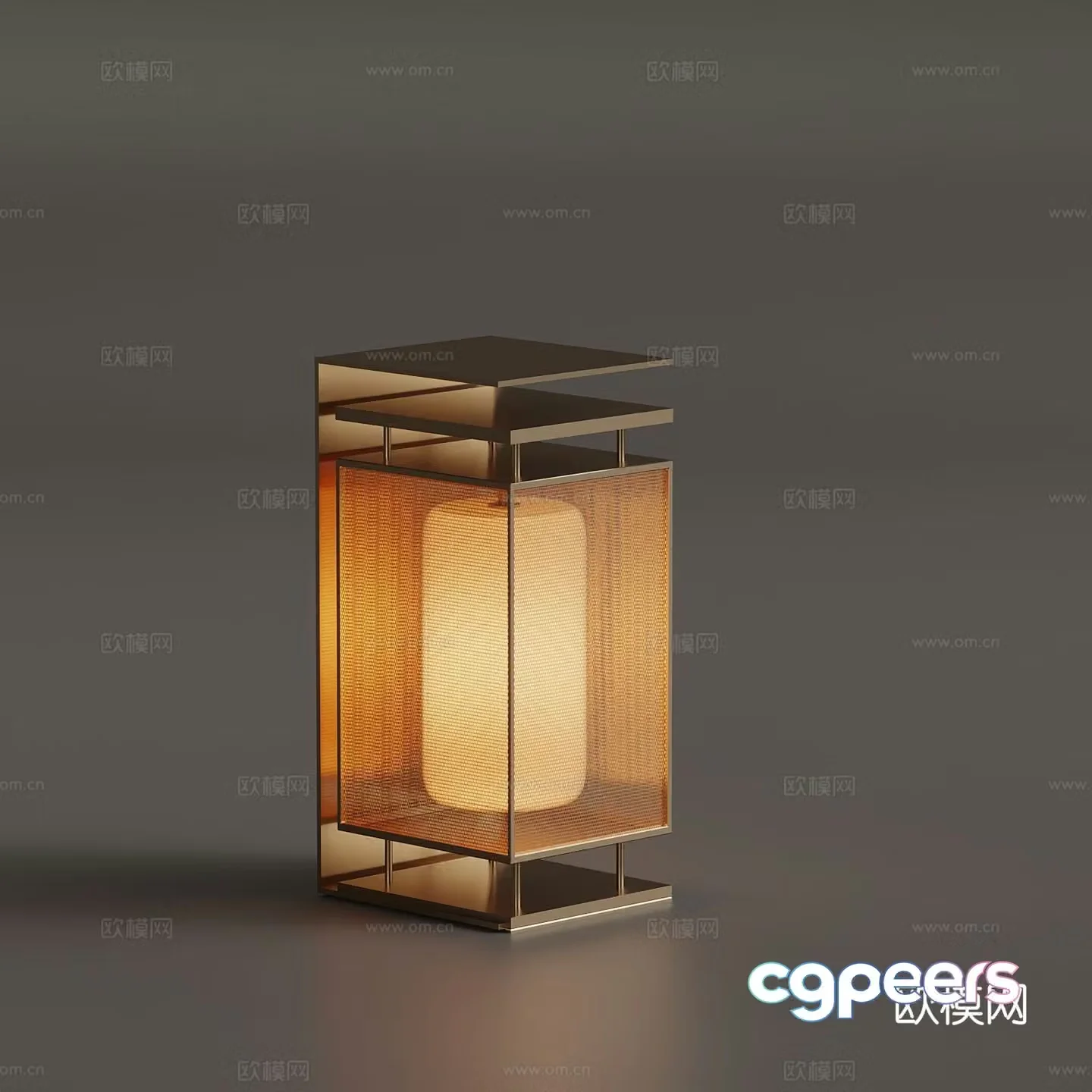 New Chinese style recessed wall lamp corner wall lamp 3D model