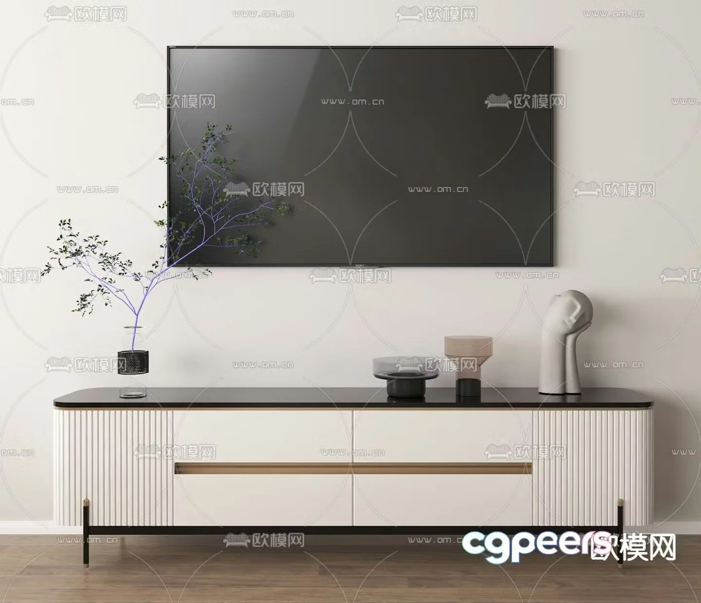 Modern TV cabinet 3d model