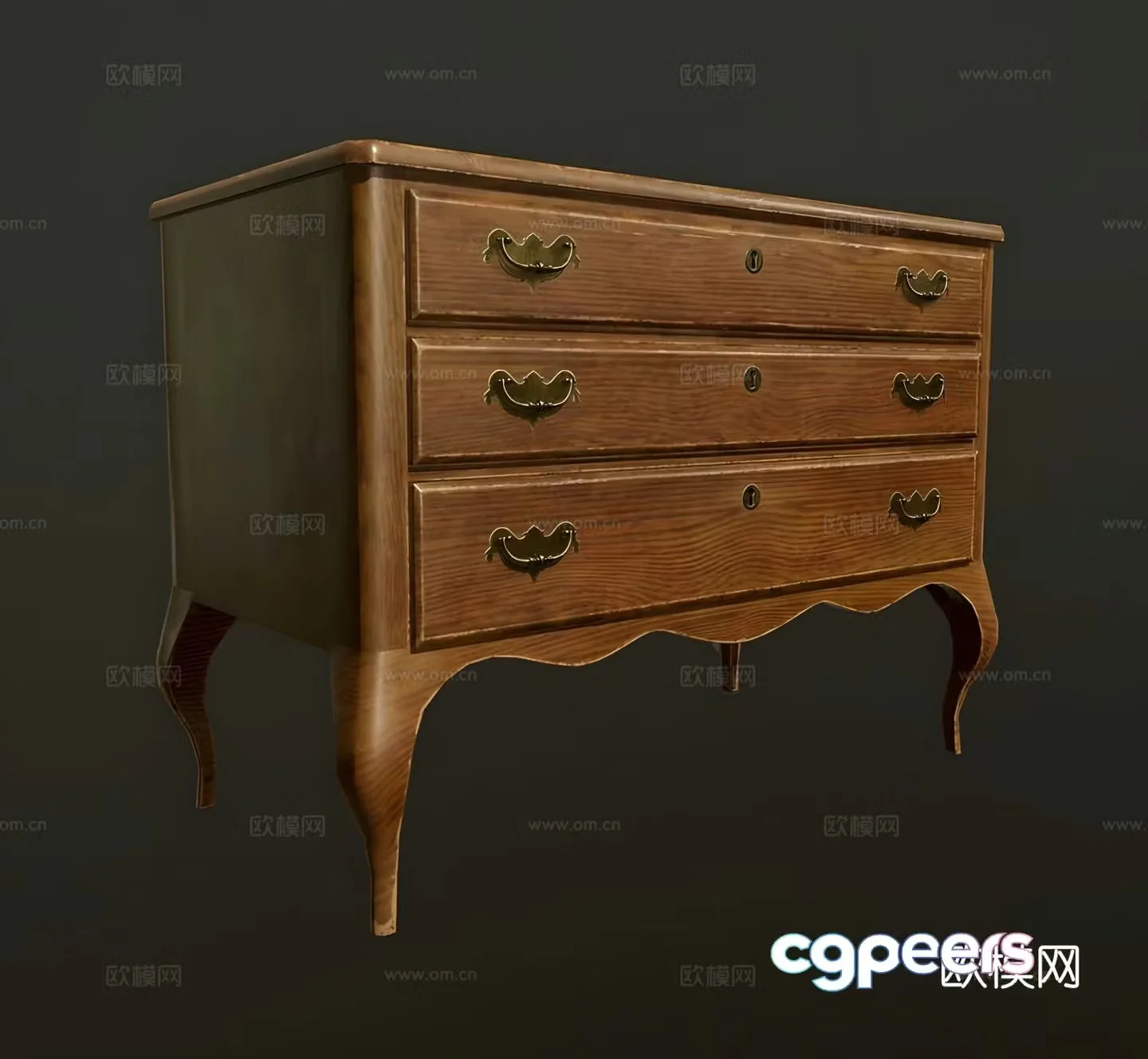American chest of drawers 3d model