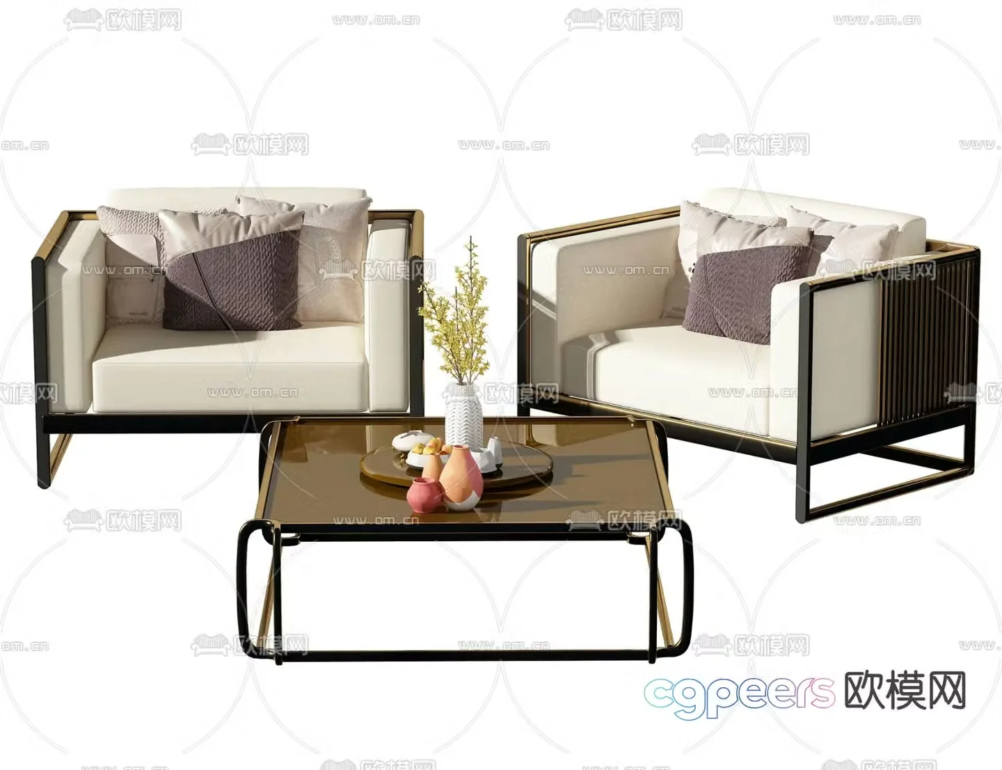 VIP sofa negotiation sofa 3d model