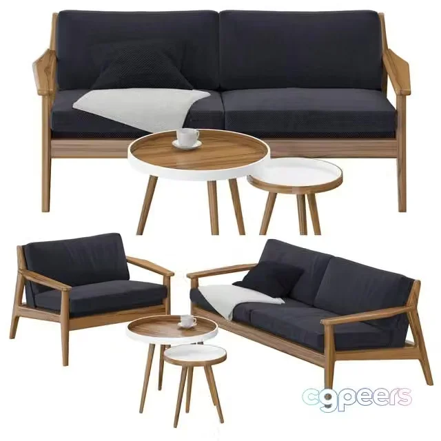 3ds Max Free – Scandinavian sofa and chair