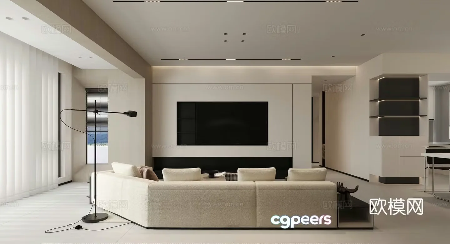 Modern living room 3d model