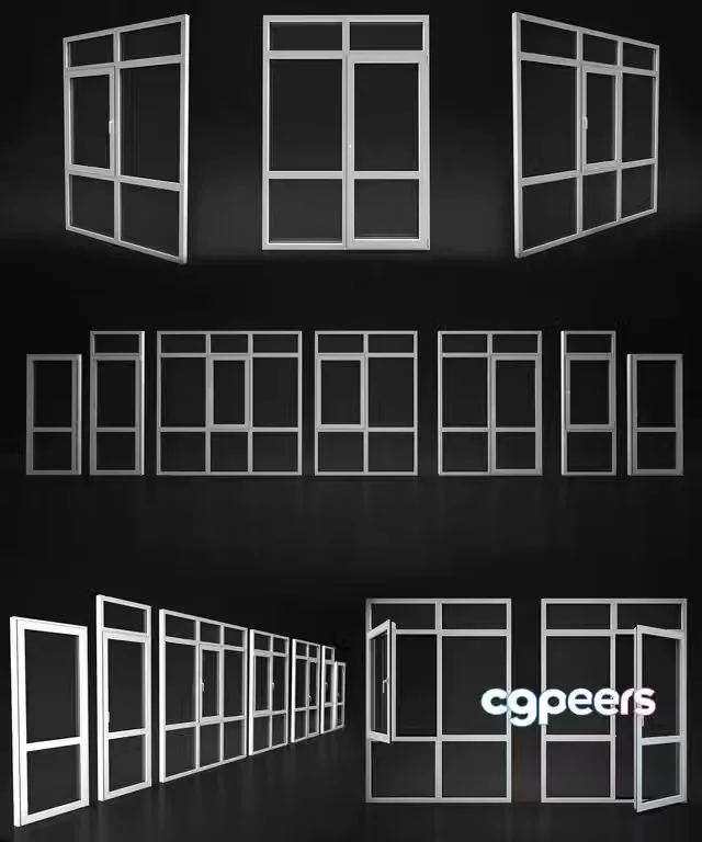 3ds Max Free – Windows and doors Elvial