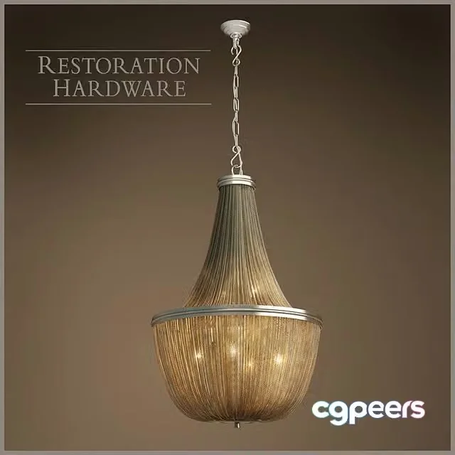 3ds Max Free – RH 19Th C. French Empire Chainmail Chandelier