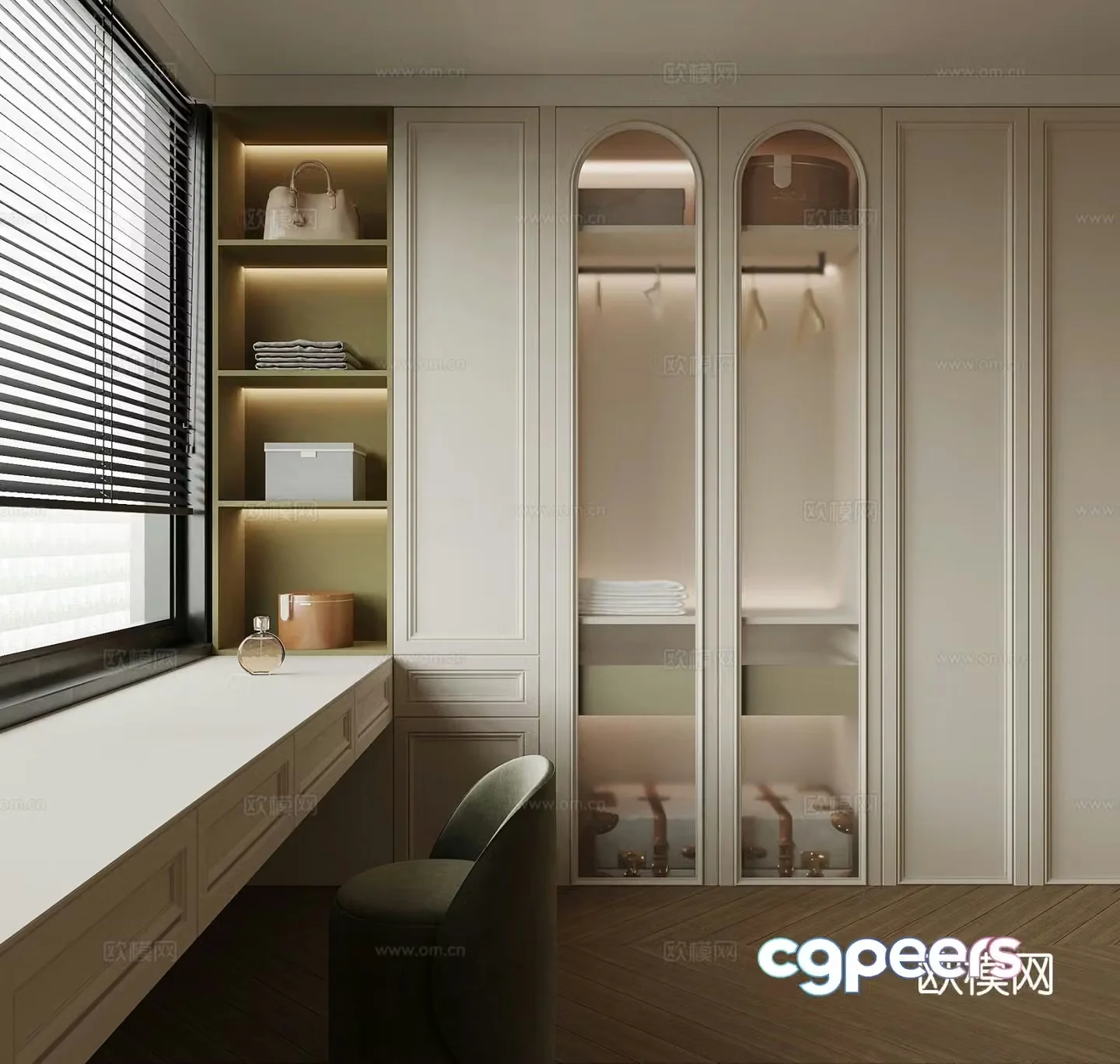 French wardrobe cloakroom 3d model