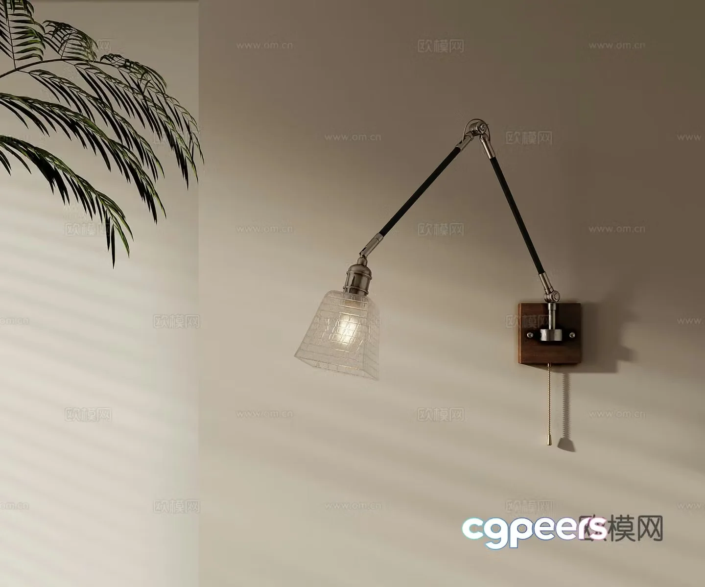 Wall lamp rocker arm lamp 3d model