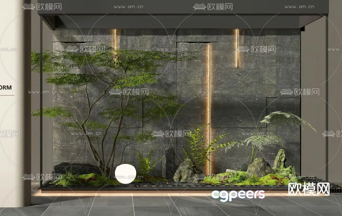 Indoor landscape landscaping 3d model