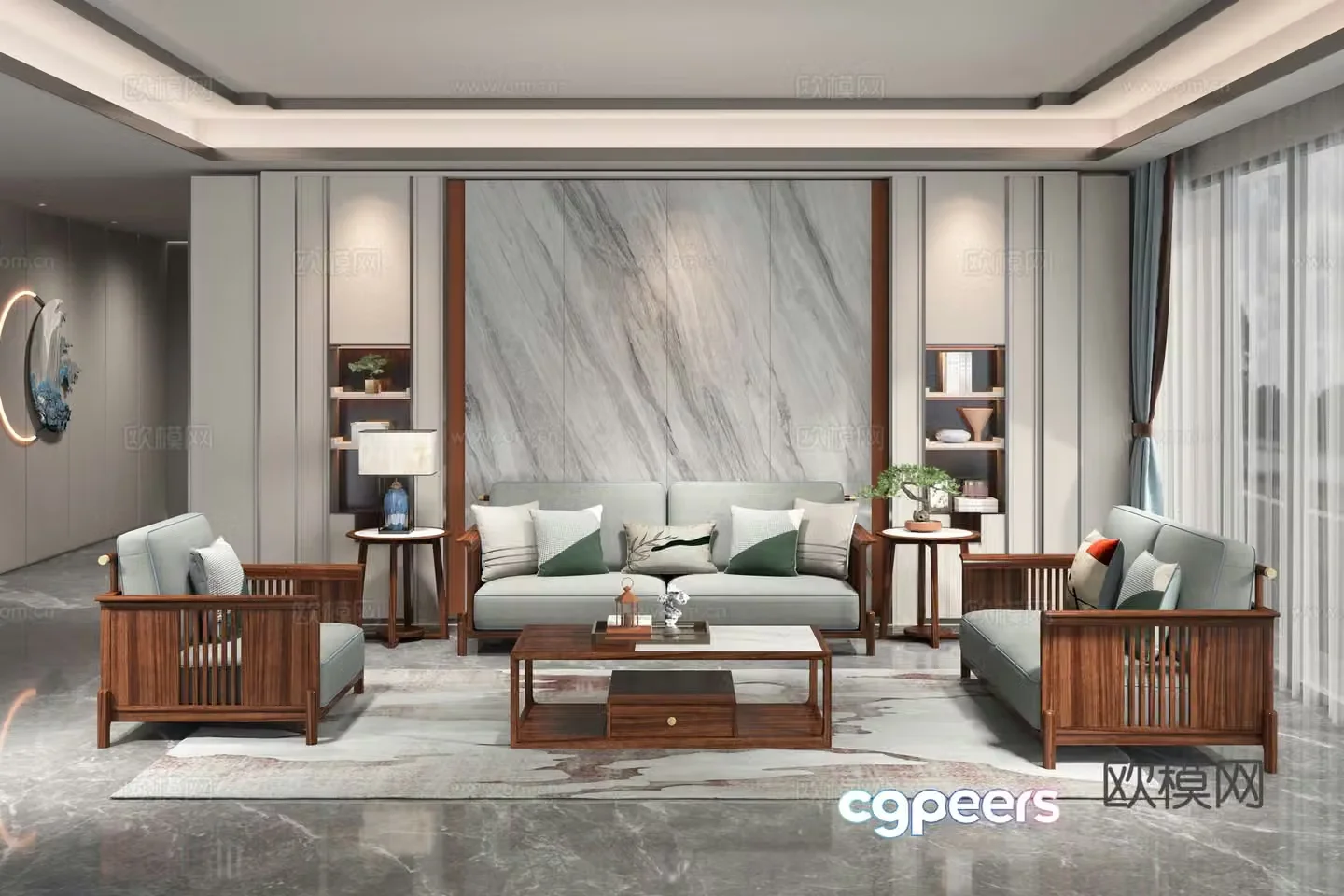 New Chinese living room 3D model