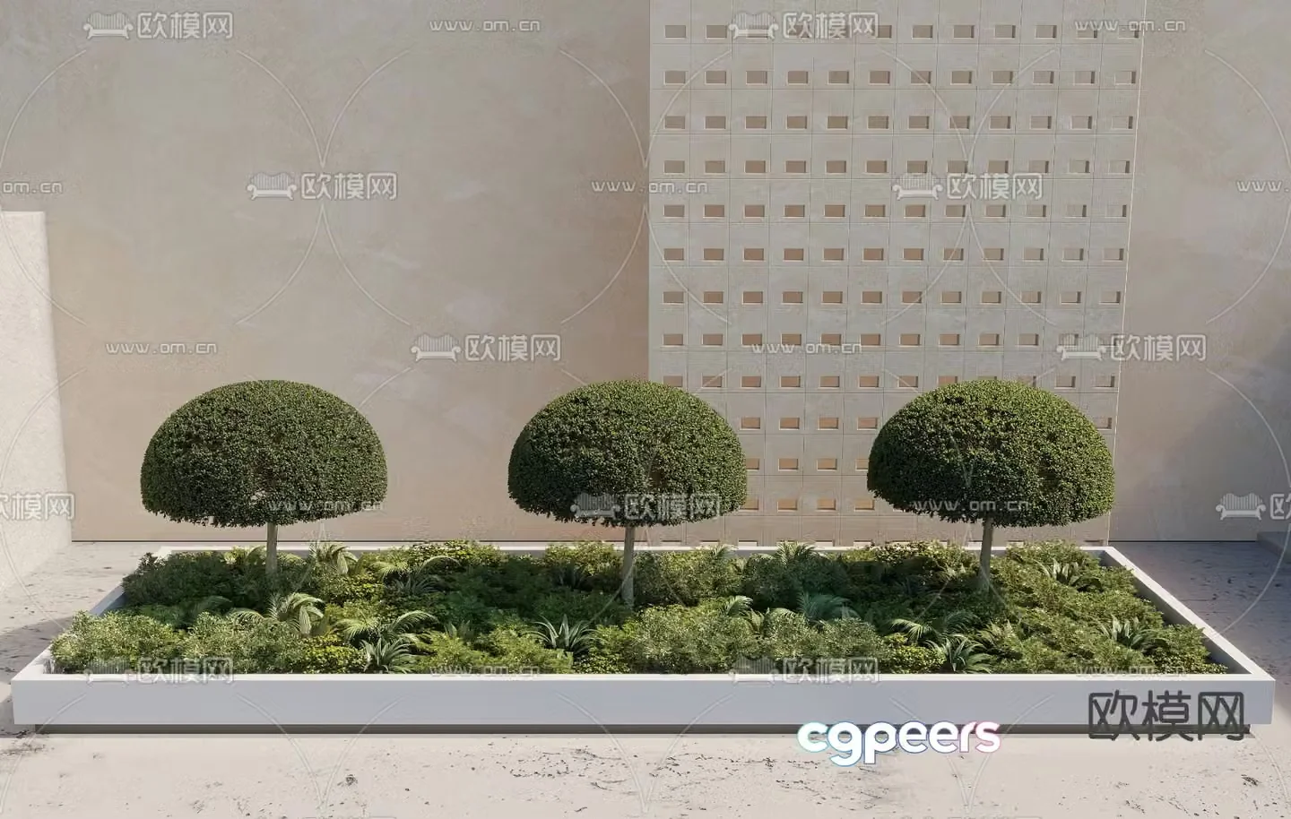 Landscape sketch plant landscaping 3D model