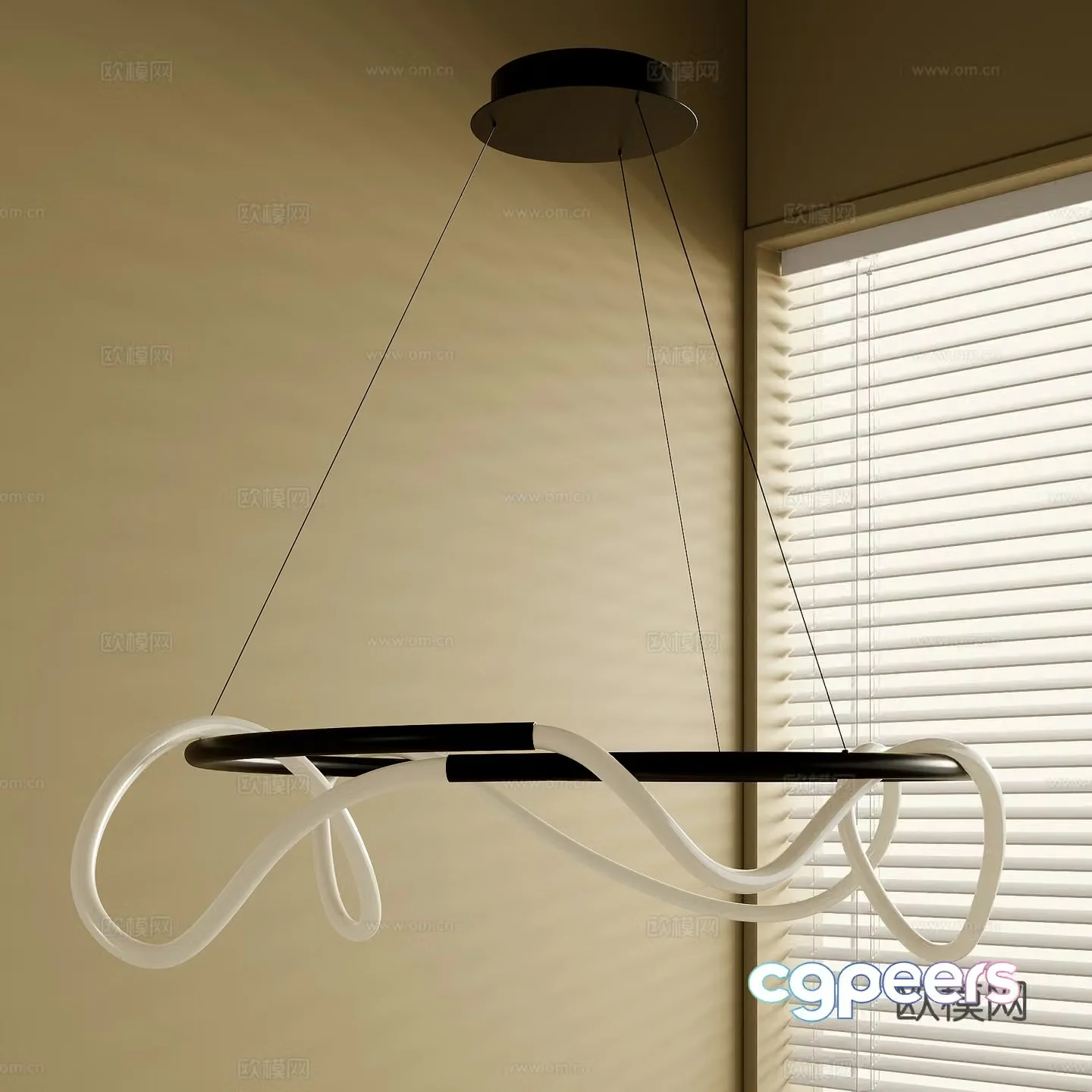 Modern chandelier 3d model