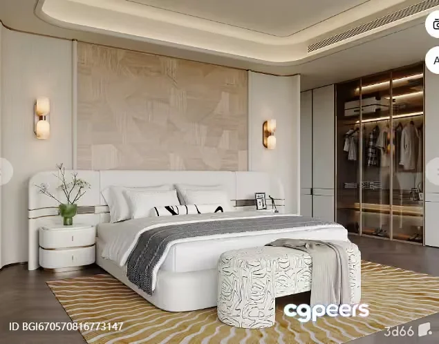 Cozy Bedroom 3D Model – 4740 – VRAY Render