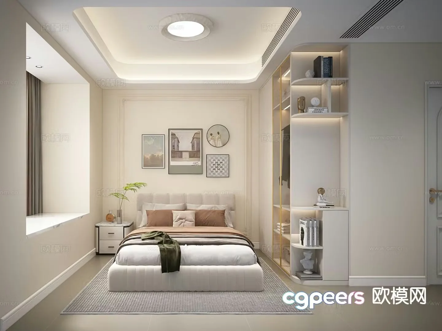 French bedroom second bedroom 3d model