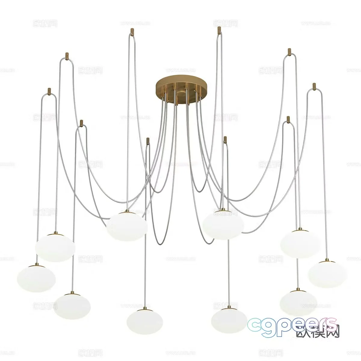 Modern simple light luxury chandeliers chandeliers simple chandeliers restaurant chandeliers spherical chandeliers 3D model