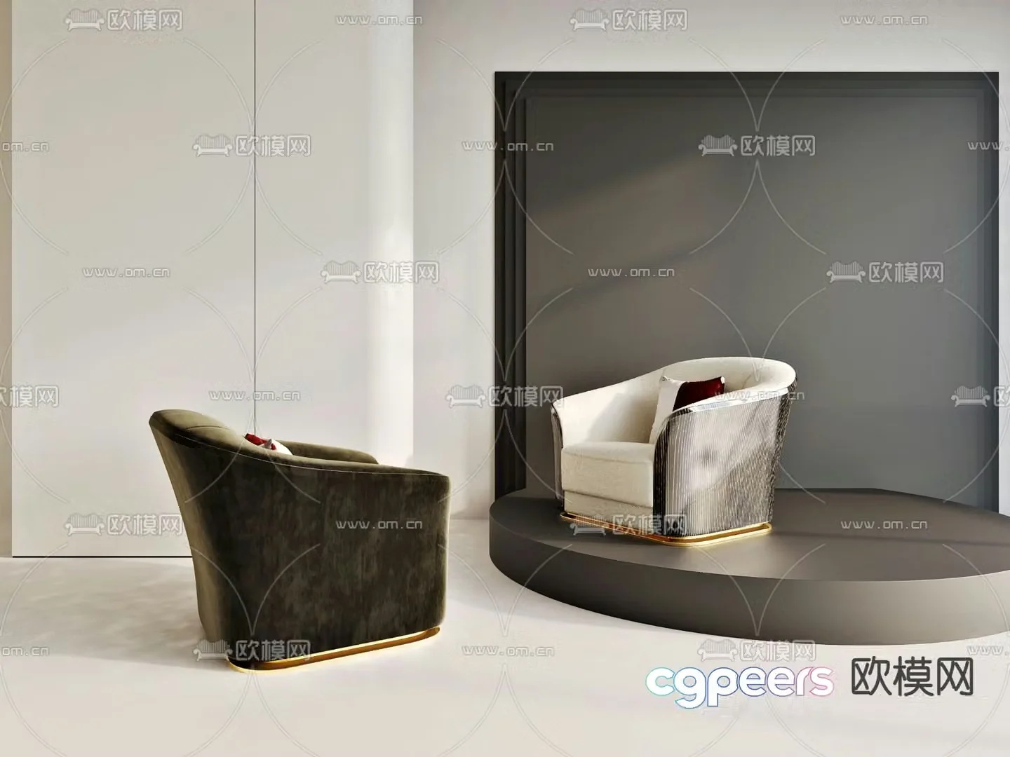 Single sofa leisure sofa 3d model