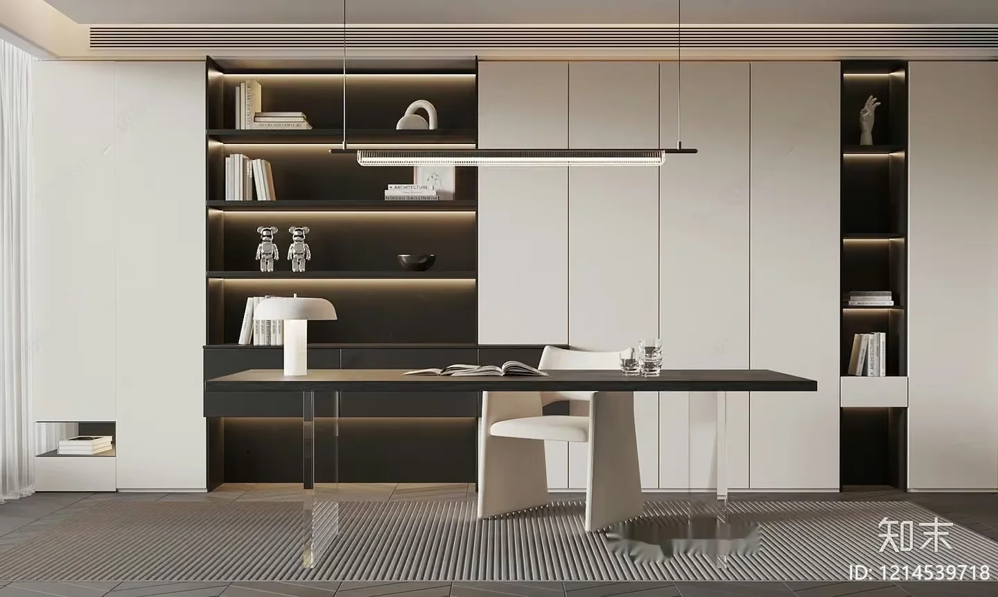 Modern Office Space 3D Model – 16086 – VRAY Render