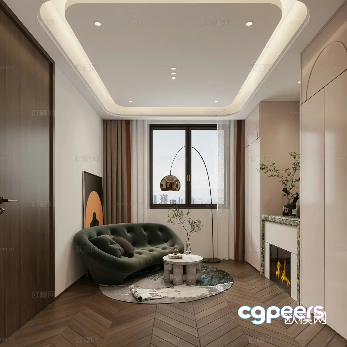 Modern cloakroom 3d model