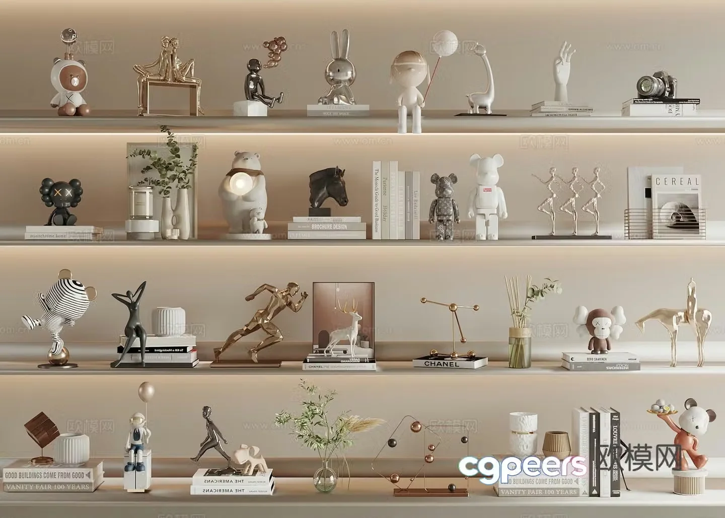Modern ornaments Art ornaments Sculpture ornaments Book ornaments Light luxury ornaments Vase 3D model