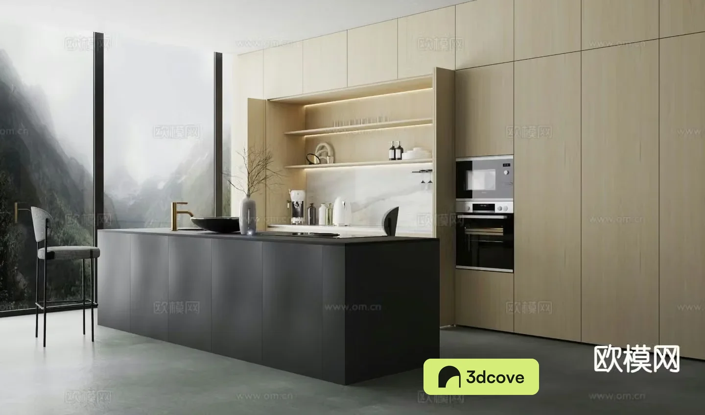 Island kitchen Western kitchen