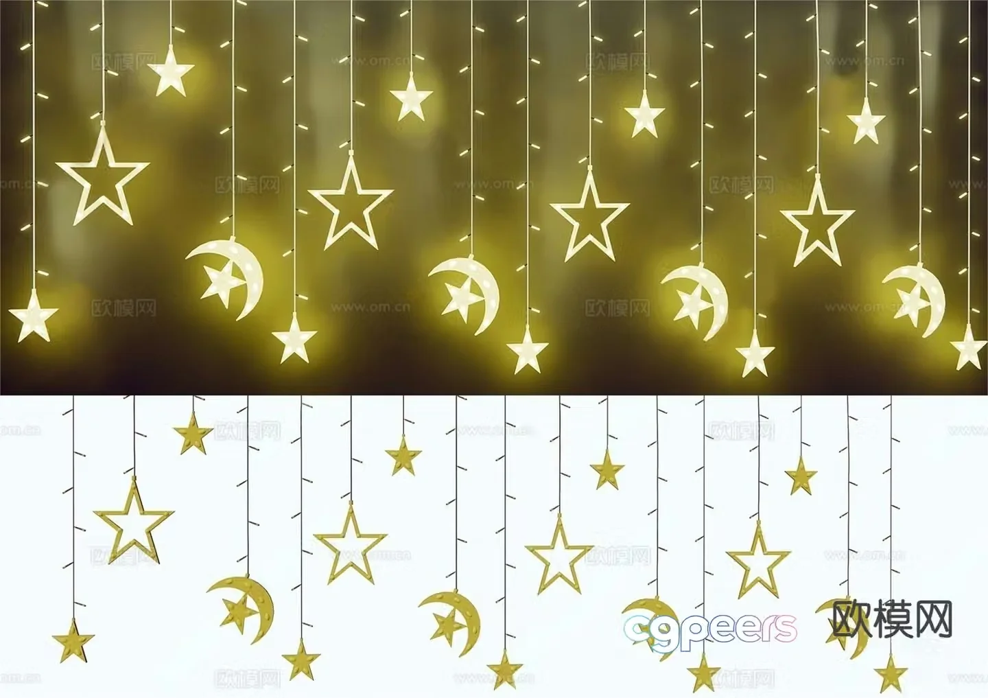 Modern decorative lamp star lamp atmosphere lamp breathing lamp 3d model
