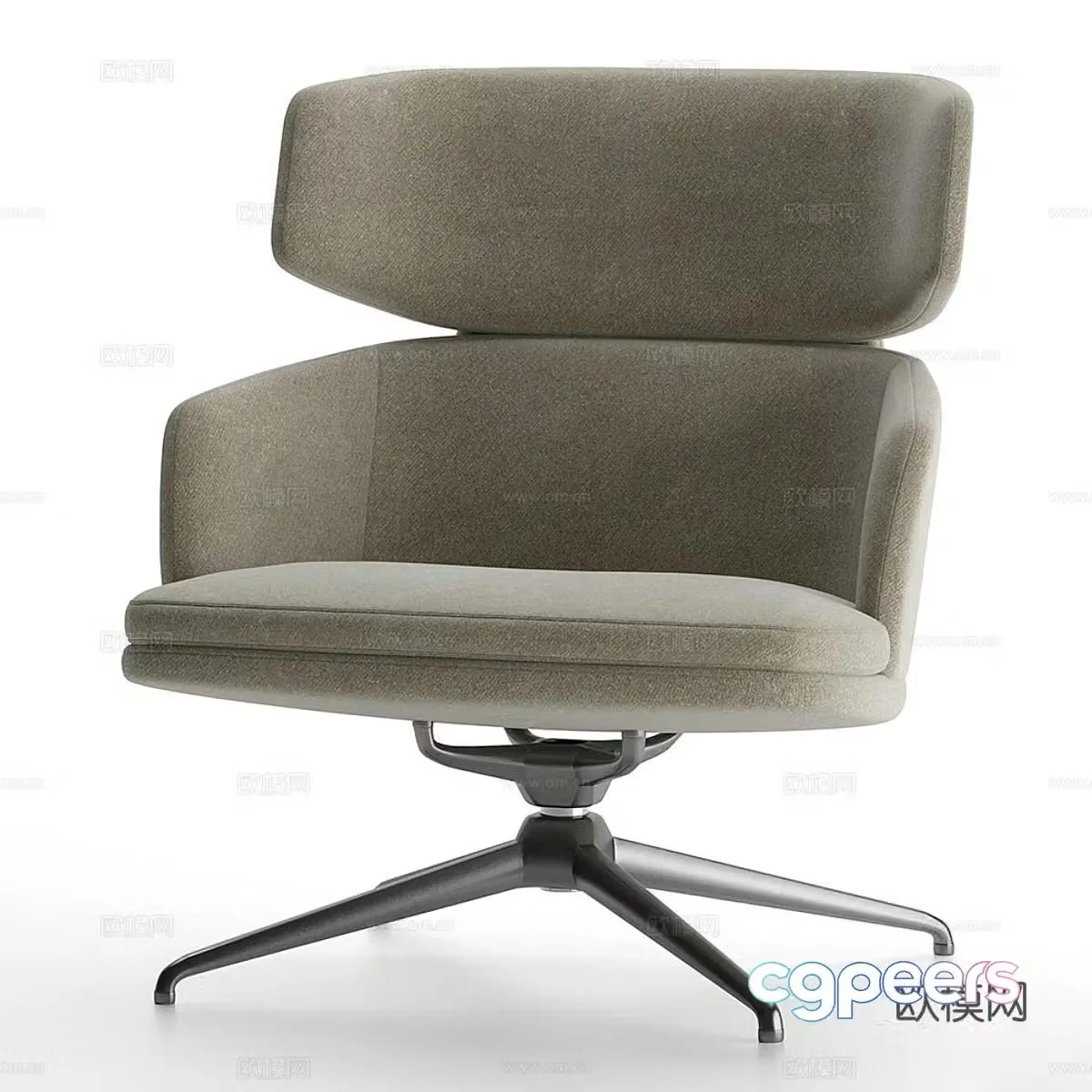 Modern Italian Piccadilly Molteni&C armchair 3d model