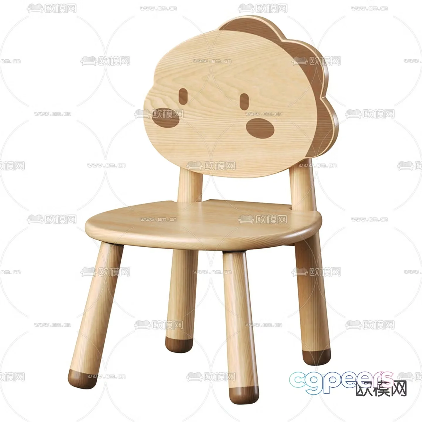 Children’s chair cartoon chair 3d model