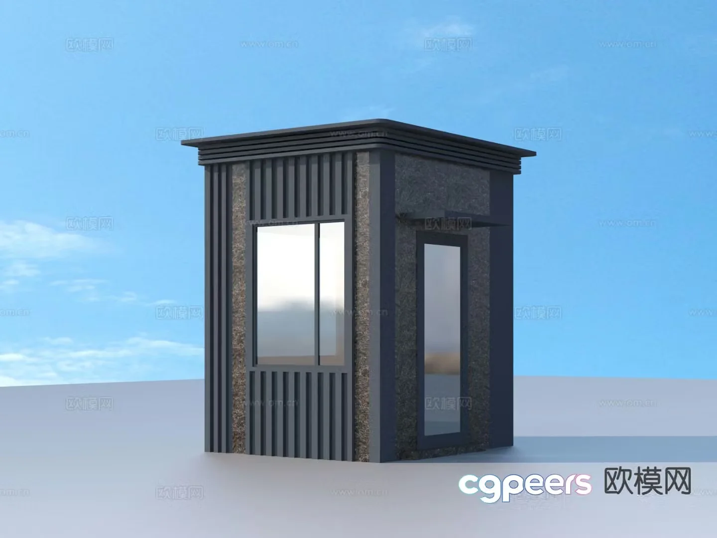 Guard booth guard booth security booth 3D model