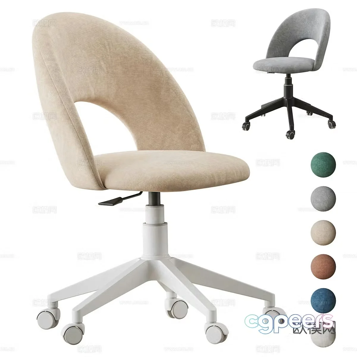 Megan office chair 3d model